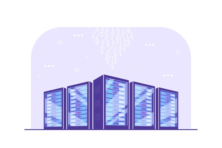 cloud server vector image