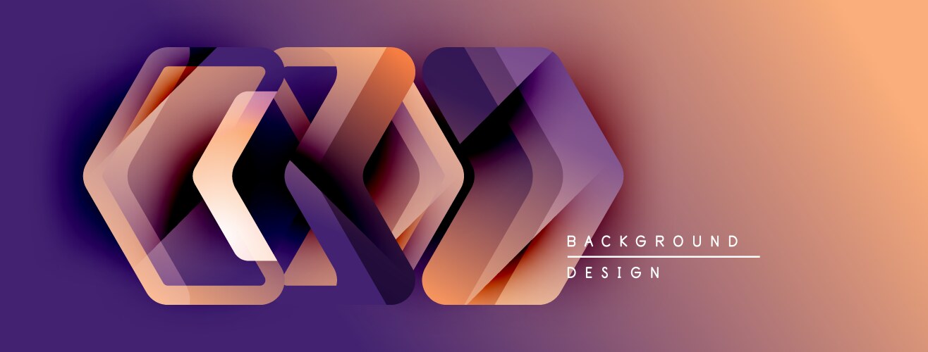 Abstract geometric shapes overlap creating vector image