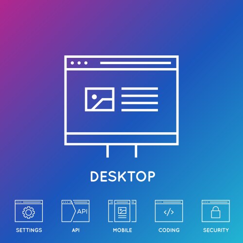 Minimal Coding & App Icons vector image