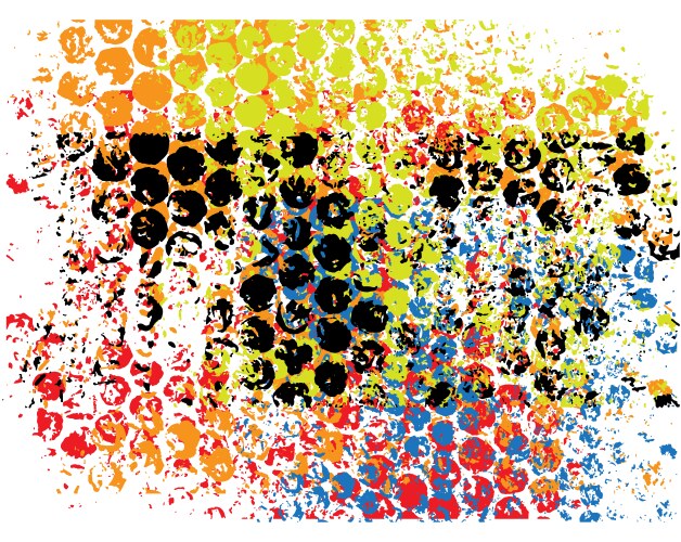 Ink splat rainbow background Royalty Free Vector Image