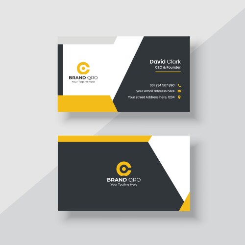 Creative corporate business card template Vector Image