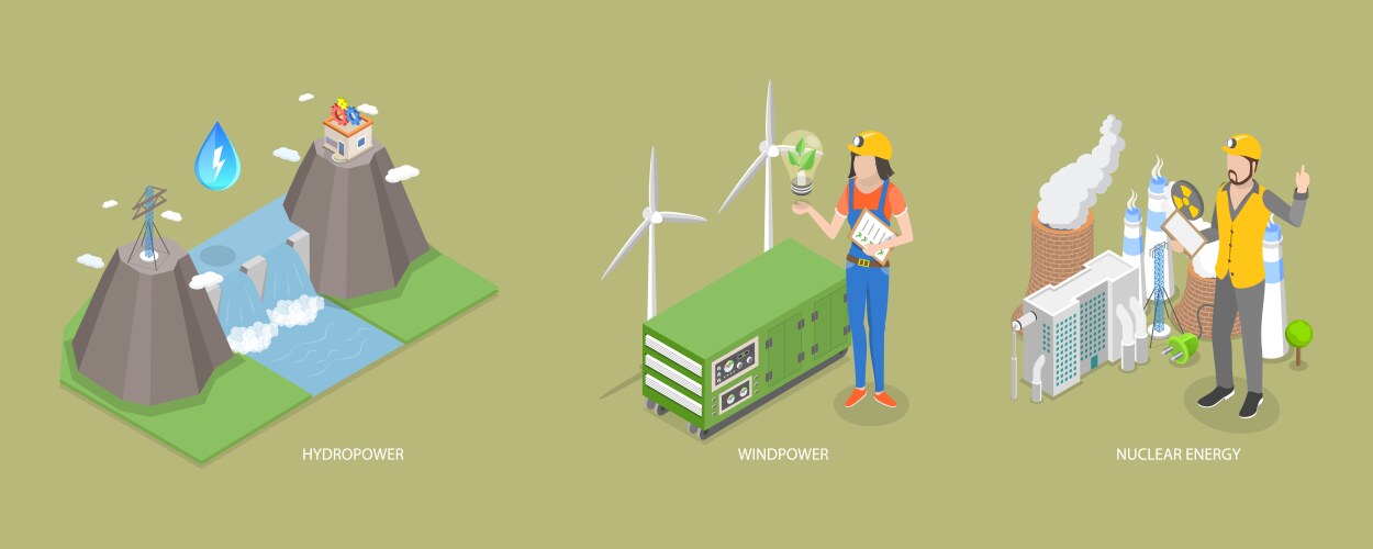 3d isometric flat conceptual Royalty Free Vector Image