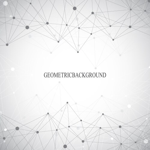 Geometric grey background molecule Royalty Free Vector Image