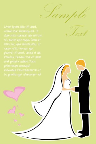 Wedding couple vector image