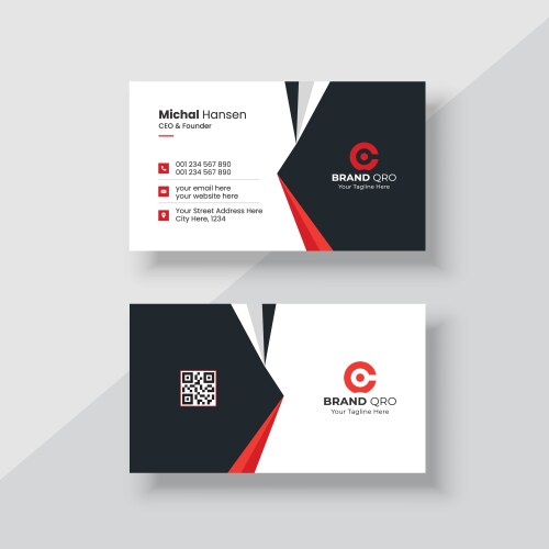 Creative corporate business card template premium Vector Image