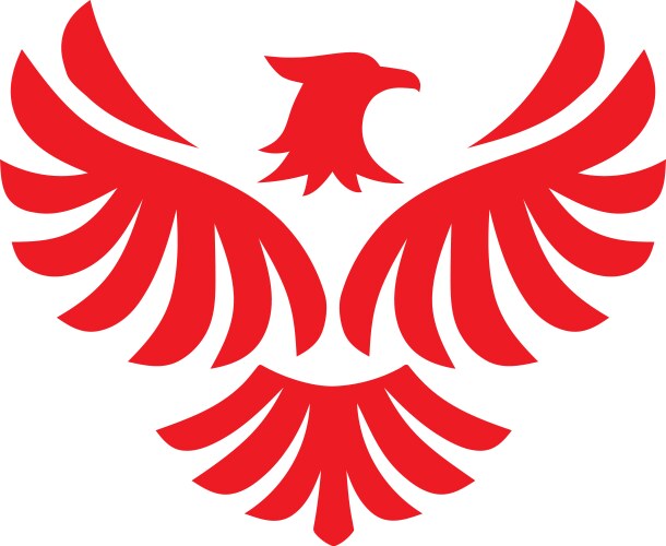 Flying Hawk Logo - Bird Emblem Vector Image