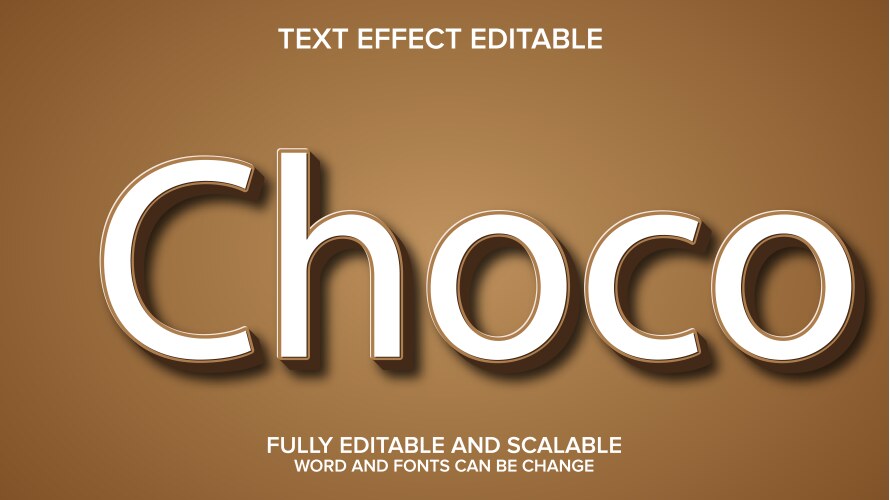 Choco milk editable text effect 3d emboss – Royalty-Free Vector ...