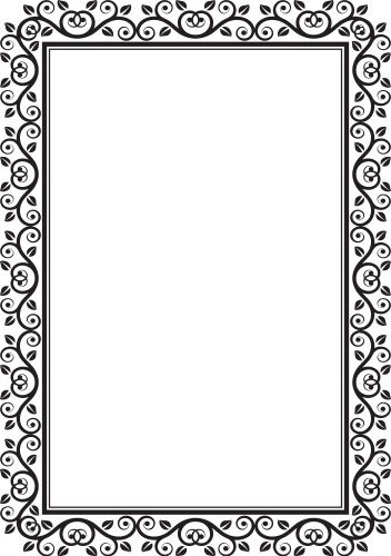 floral frame vector image