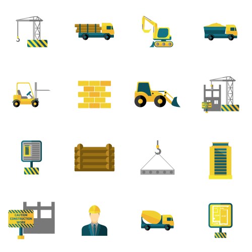 Road icons highway pathway routes traffic ways Vector Image