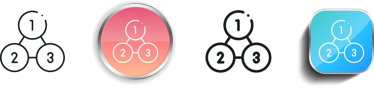 Line chart icon thin linear regular and button vector image