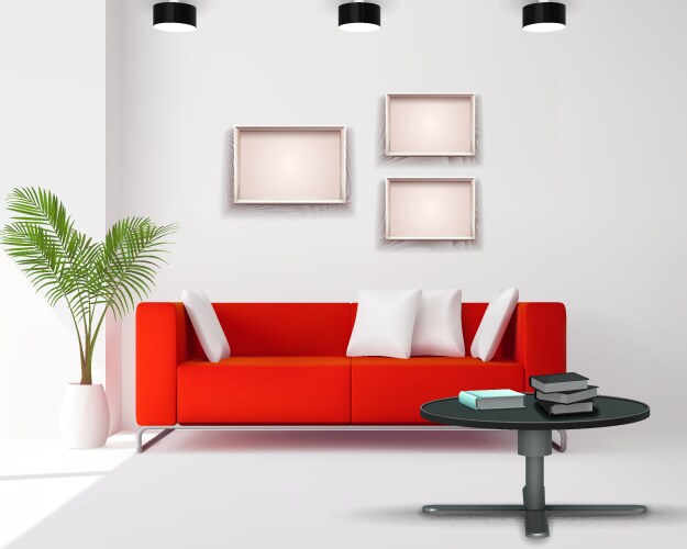 Interior bedroom Royalty Free Vector Image - VectorStock