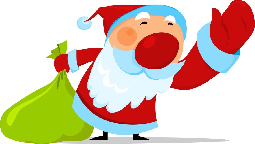 Santa with Christmas Gifts Vector Image