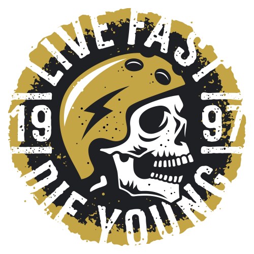 Skate Skull T-Shirt Print Vector Image