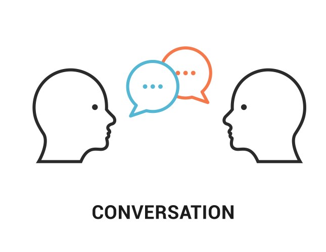 talk conversation creative people communication vector image