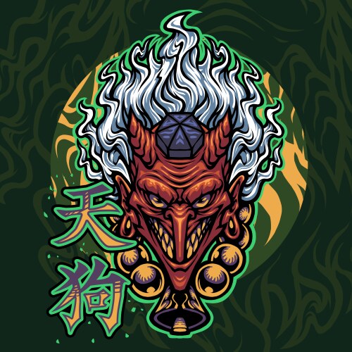 Tengu mascot logo design Vector Image