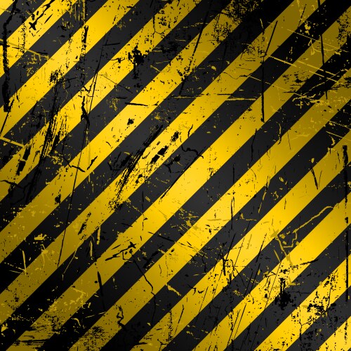 Grunge yellow black stripes industrial background Vector Image