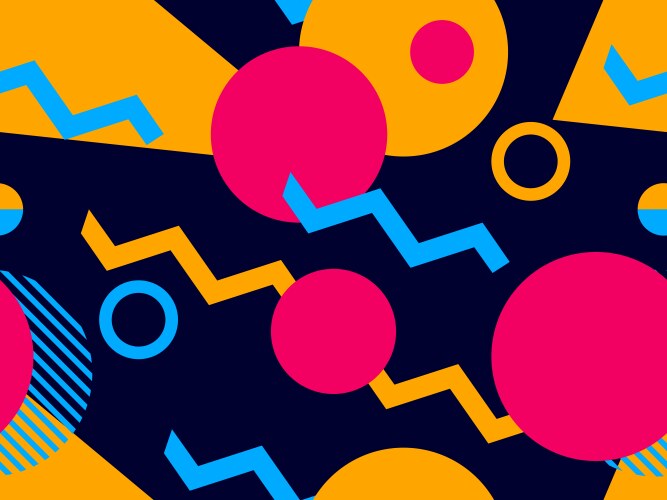 Retro 80s seamless pattern background Royalty Free Vector