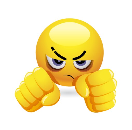 Angry Fist Emoji Character Vector Image