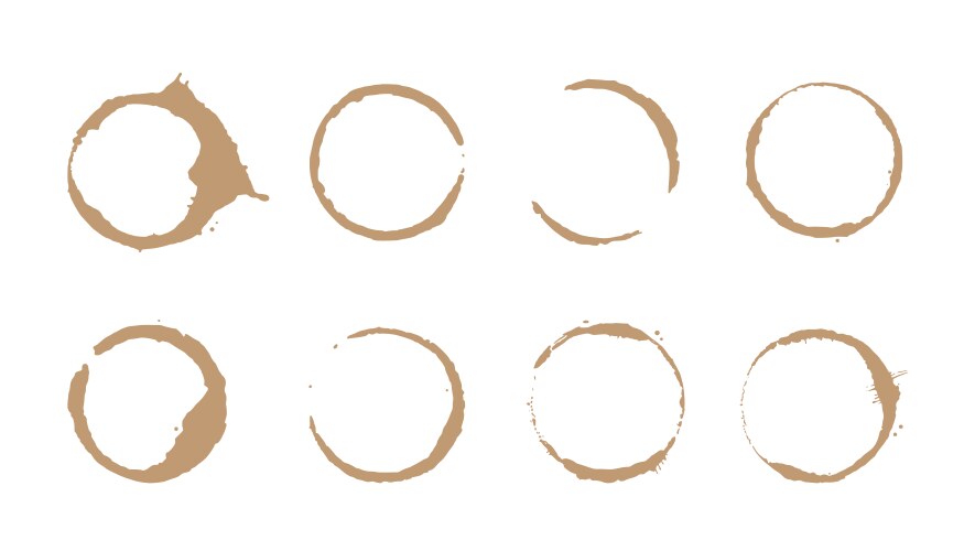 Coffee stain circles Royalty Free Vector Image