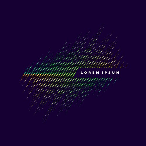 Abstract element with dynamic lines vector image