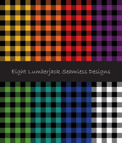 Set of lumberjack plaid patterns Royalty Free Vector Image