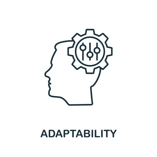 Adaptability icon line style element from life vector image