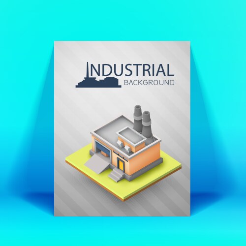 Three 3d industrial banner set Royalty Free Vector Image