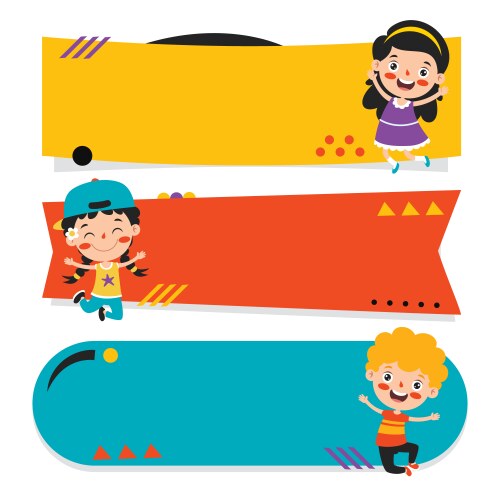 Kids Speech Bubble Royalty Free Vector Image Vectorstock