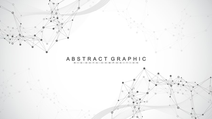 Digits abstract background with connected line vector image