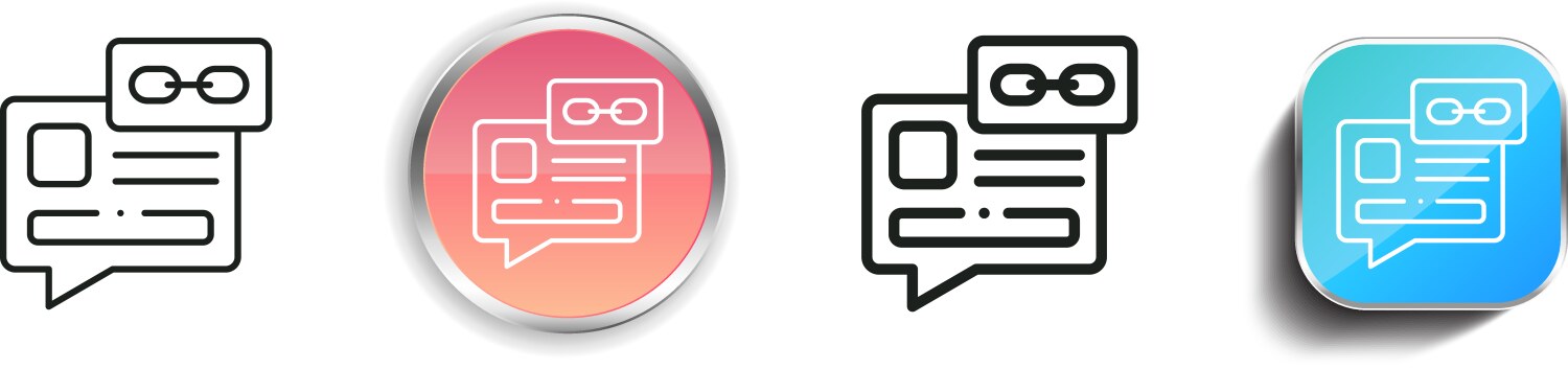 Link icon thin linear regular and button style vector image