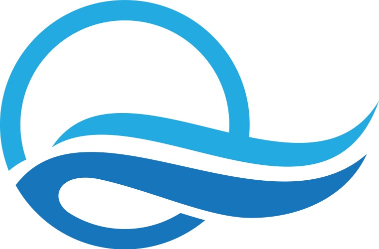 Round abstract wave water logo Royalty Free Vector Image