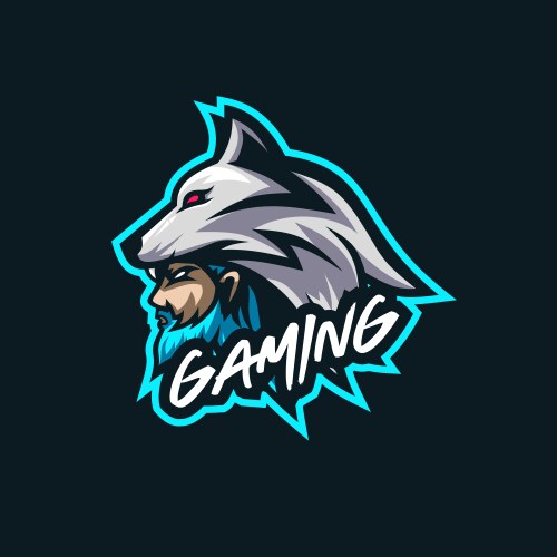 Wolf Head Gaming Mascot Vector Image