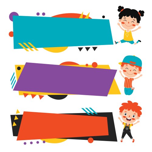 Kids Speech Bubble Royalty Free Vector Image Vectorstock