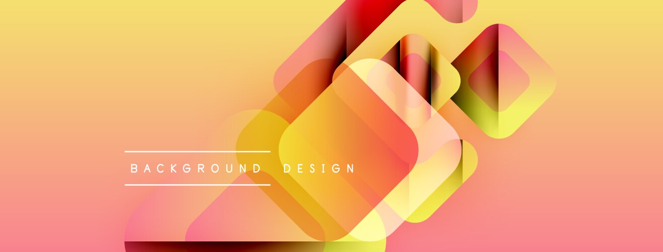 Abstract geometric shapes overlap creating vector image