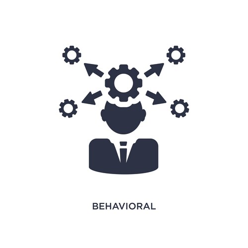 Behavioral competency icon on white background Vector Image