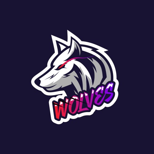 Gaming Wolves Logo - Squad Emblem Vector Image