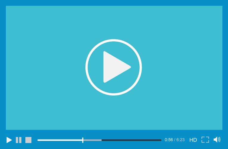 Video multimedia player mockup template design Vector Image