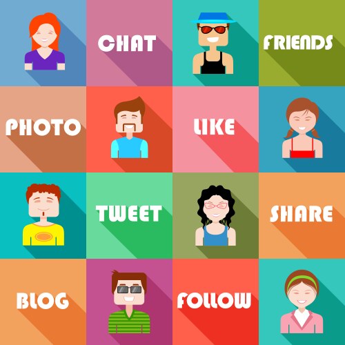 Cartoon homeless people icon set Royalty Free Vector Image