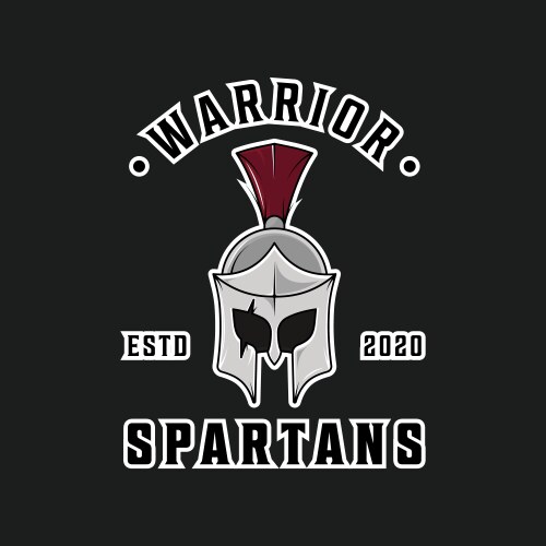 Spartan Helmet Logo - Ancient Warrior Vector Image