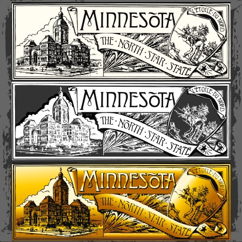 Vintage Minnesota State Label Vector Image