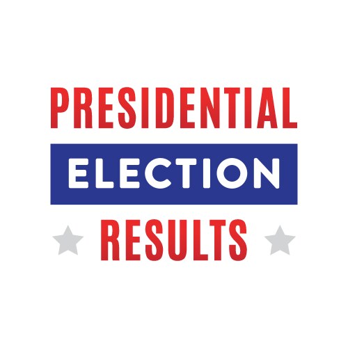 President election results vector image