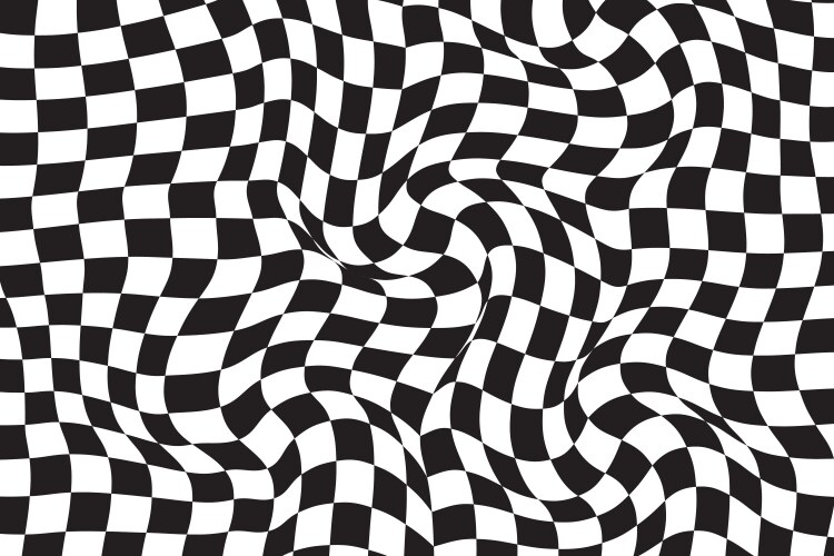Retro distorted checkered background Royalty Free Vector