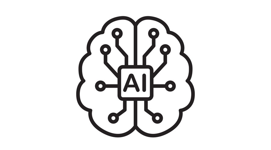 Ml or machine learning outline minimal – Royalty-Free Vector | VectorStock