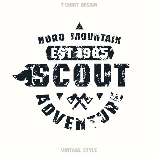 Scout camp badge Vector Image