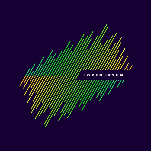 Abstract element with dynamic lines vector image