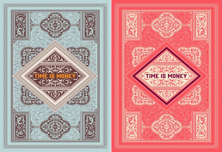 Tarot cards batch reverse side magic frame Vector Image