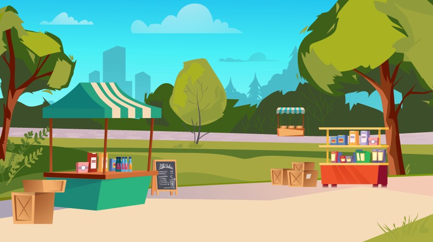 Summer park Royalty Free Vector Image - VectorStock