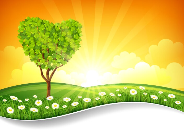 summer landscape vector image