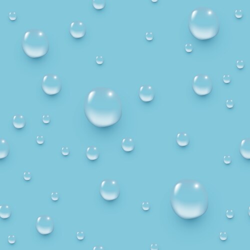 Water drops on blue background Royalty Free Vector Image