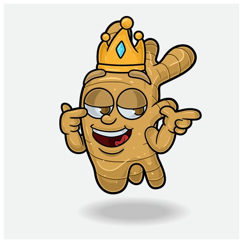 Smiling Ginger Mascot - Spice Character Vector Image